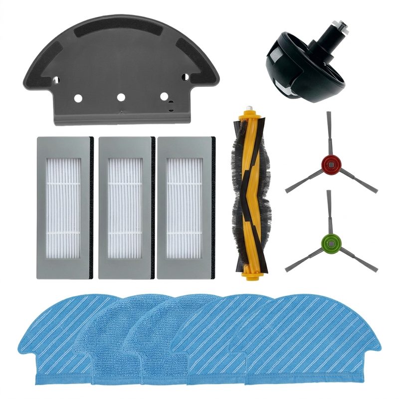 Robot vacuum replacement parts kit — filters, roller brush, side brushes and mop pads
