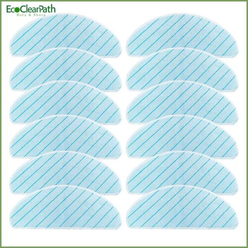 12 Pcs Mop Cloth For Ecovacst9 Series T9aivi T9max Vacuum Cleaner