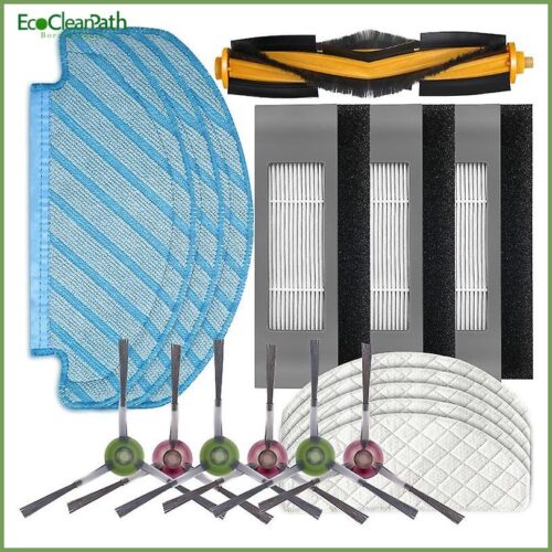 Filter Brush Mop Cloth Set For Ecovacs Deebot Ozmo T8 For Cleaning