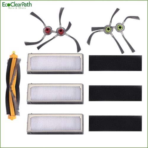 For Ecovacs Deebot 8 Pack (3x Filter + 4x Side Brush+1x Main Brush)