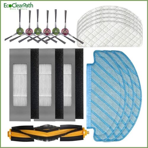 Main Brush Side Brush Filter Rag Replacement Spare Parts For Ecovacs