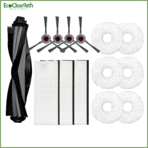 For Ecovacs Deebot N9 + Hepa Filter Main Side Brush Pad Mop Cloths