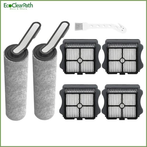 For Tineco Floor One S5, 2 Pack Brush Rollers, 4 Pack Vacuum Filters