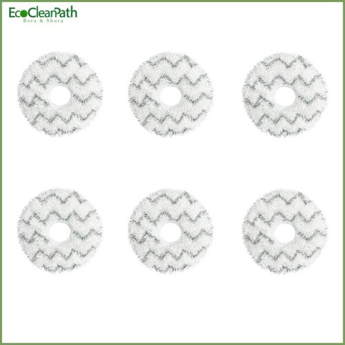 6pcs Wave Pattern Mop Cloth For Ecovacs Deebot X1 Omni Turbo Robot