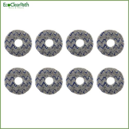 8 Pcs Mop Cloth Pads For Ecovacs T10 X1 Turbo Robot Vacuum Cleaner