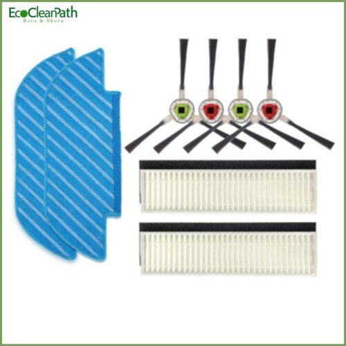 Side Brush Hepa Filter Mop Cloths Rag Kit For Ecovacs Dk35 Dk33 Dk45