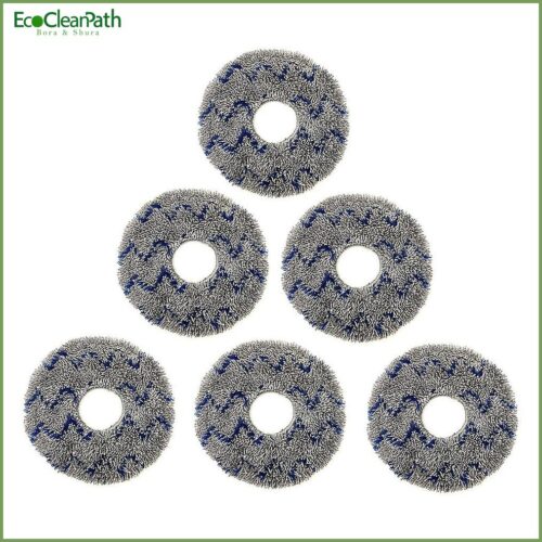 6 Pcs Mop Cloth Pads For Ecovacs T10 X1 Turbo Robot Vacuum Cleaner