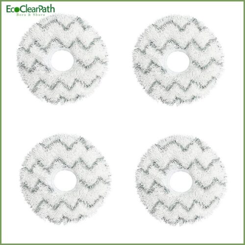 4pcs Wave Pattern Mop Cloth For Ecovacs Deebot X1 Omni Turbo Robot