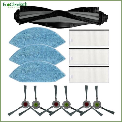 Hepa Filter Side Brush For Ecovacs Deebot Ozmo U2/ Dgn22 Vacuum Kits