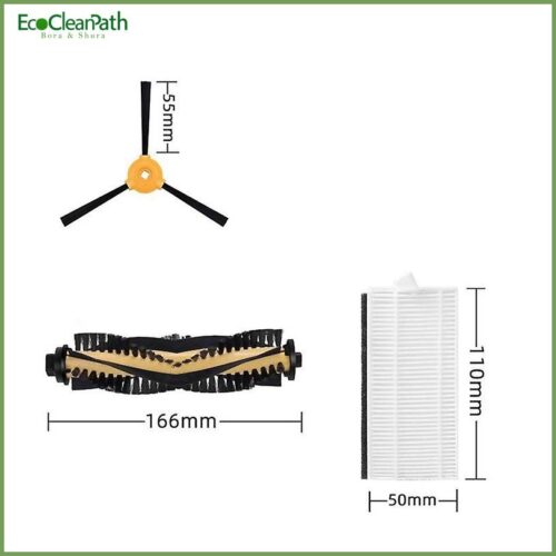 Primary Hepa Filter Side Brush For Ecovacs Deebot N79/500 Sweeping