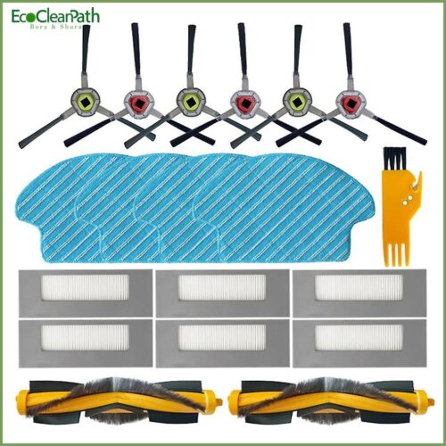 19pcs Roller Brush, Side Brush Filter And Mop Pad For Ecovacs Deebot