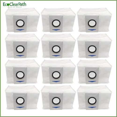 12 Pack Vacuum Dust Bags For Ecovacs Deebot X1 Omni Turbo Robot Part