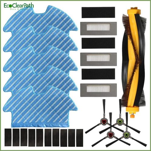 Main Side Brush Filter Kit For Ecovacs Deebot Ozmo 900 Dn5g Cleaner