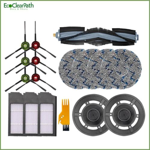 17pcs Replacement Parts For Ecovacs Filter Main Side Brush Mop Cloth