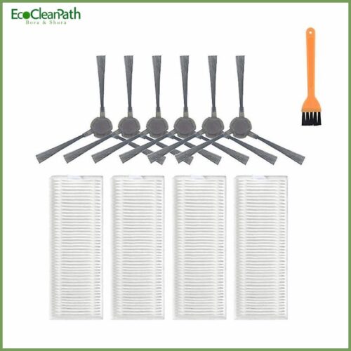 11pcs Washable Side Brush Hepa Filter For Ecovacs Deebot N9/n9+