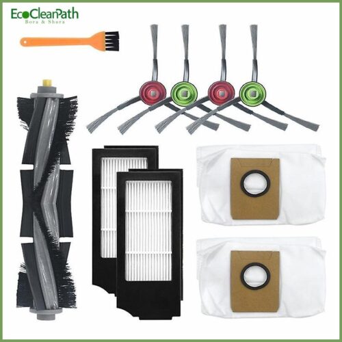 10pcs For Ecovacs Main Brush Side Brush Hepa Filter Dust Bag Parts