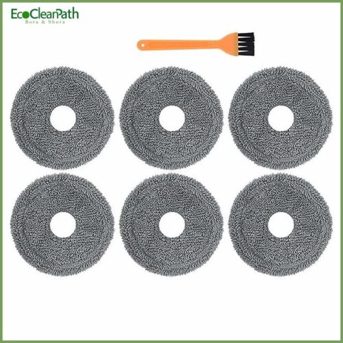 7pack For Ecovacs Deebot Washable Mop Pads Mop Rags Replacement Gray