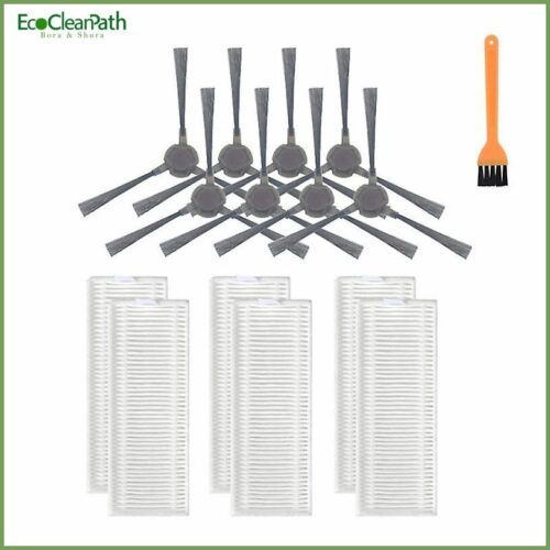 15pcs Washable Side Brush Hepa Filter For Ecovacs Deebot N9/n9+