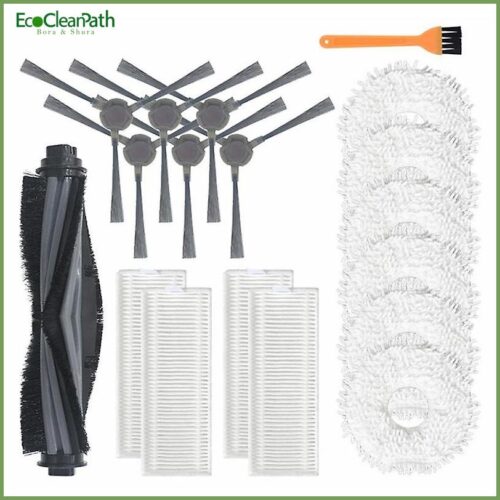 18pcs For Ecovacs Deebot N9 N9+robot Main Side Brush Mop Cloth Filter