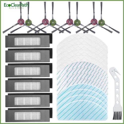 Replacement Parts Side Brushes Hepa Filters Mop Pads For Ecovacs T9