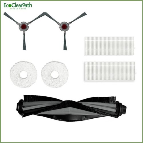 Main Side Brush Filter & Mop Cloth For Ecovacs Deebot N9+ Yeedi K10