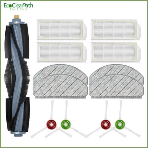 For Ecovacs Deebot T10 Turbo Main Side Brush Hepa Filter Mop Rag