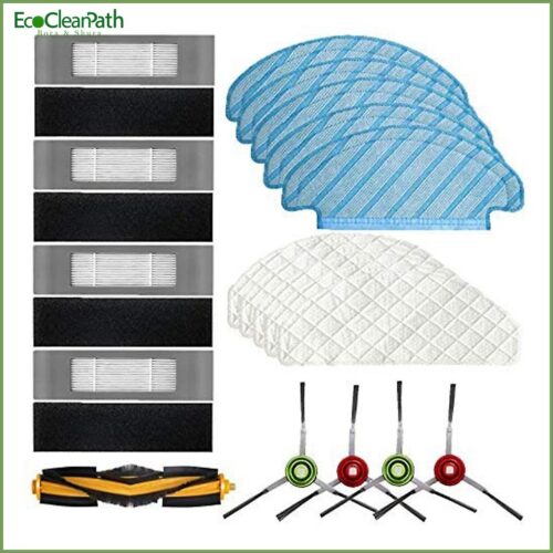 For Ecovacs Deebot Ozmo T8 Aivi Main Side Brush Hepa Filter Mop Pads