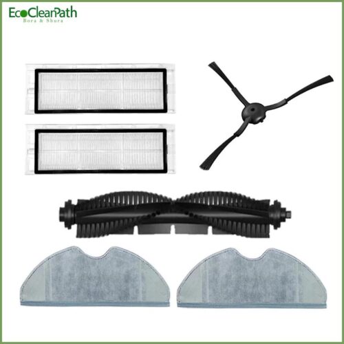 Roll Brush Side Brush Hepa Filter Mop Cloth Rag For Qihoo 360 S7 Pro