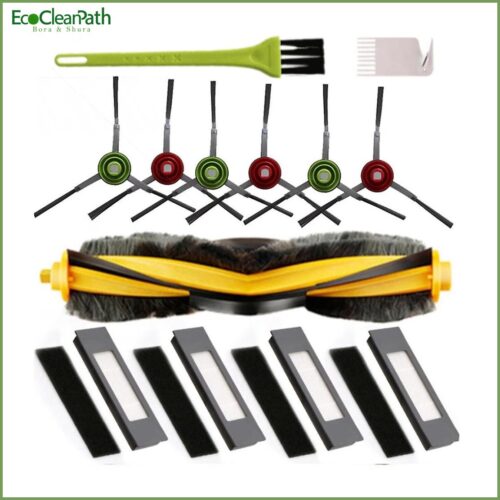 1xroller Brush 4x Filters 6x Side Brushes For Ecovacs Deebot Ozmo 920