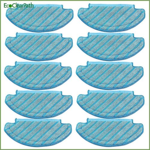 10pcs Mop Cloths Cleaning Pads For Ecovacs Deebot Ozmo T8 Aivi T8