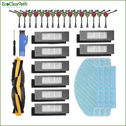 Replacement Parts Brush Filters Mop Cloth Kit For Ecovacs Deebot Ozmo